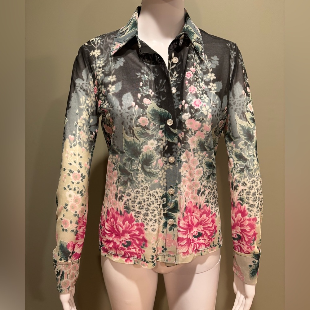 Vintage - Early 90’s Rampage Floral Long Sleeve Blouse